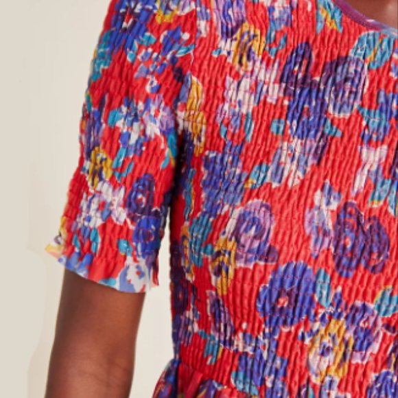 Maeve Ashton Smocked Peplum Top - Picture 3 of 10